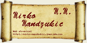 Mirko Mandžukić vizit kartica